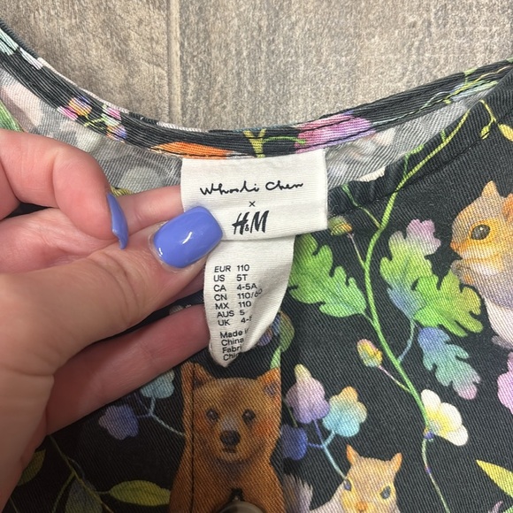 H&M x Whooli Chen Lyocell Woodlands Jumpsuit Size‎ 5t - Picture 2 of 5